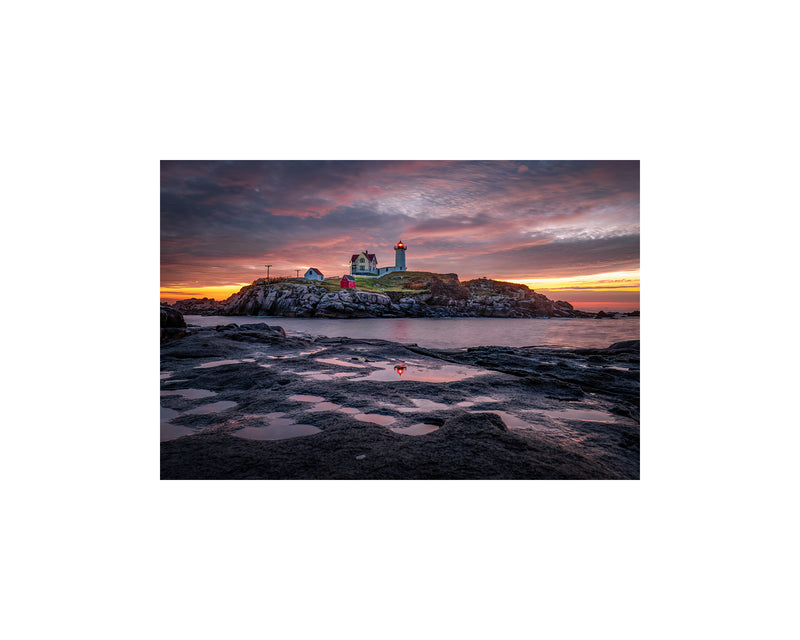 Nubble Sunrise Reflection, October 11 2023