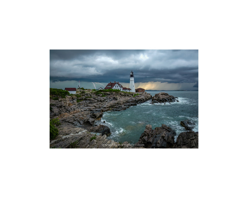 Portland Head Light Lightning, July 13 2024