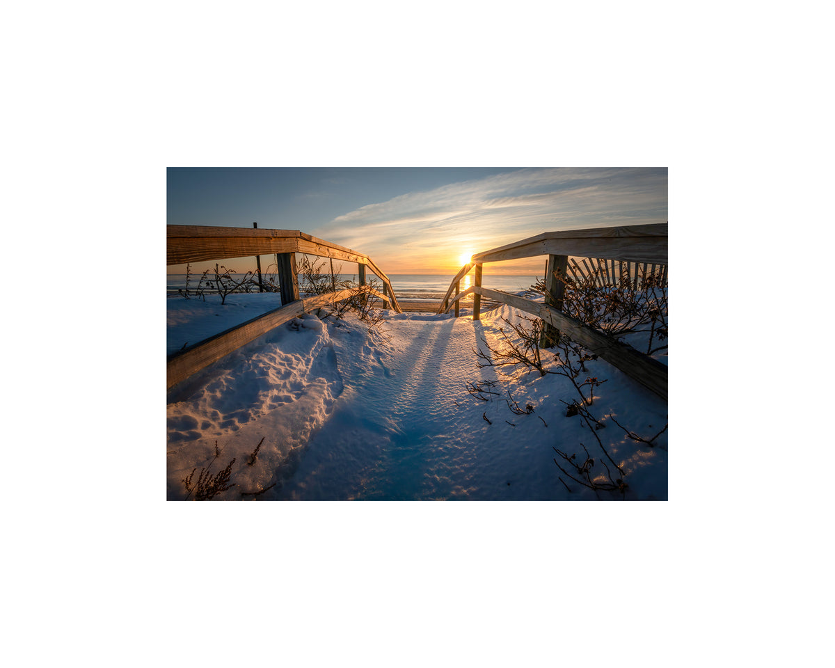 Ogunquit Beach Snowy Sunrise, February 20 2025