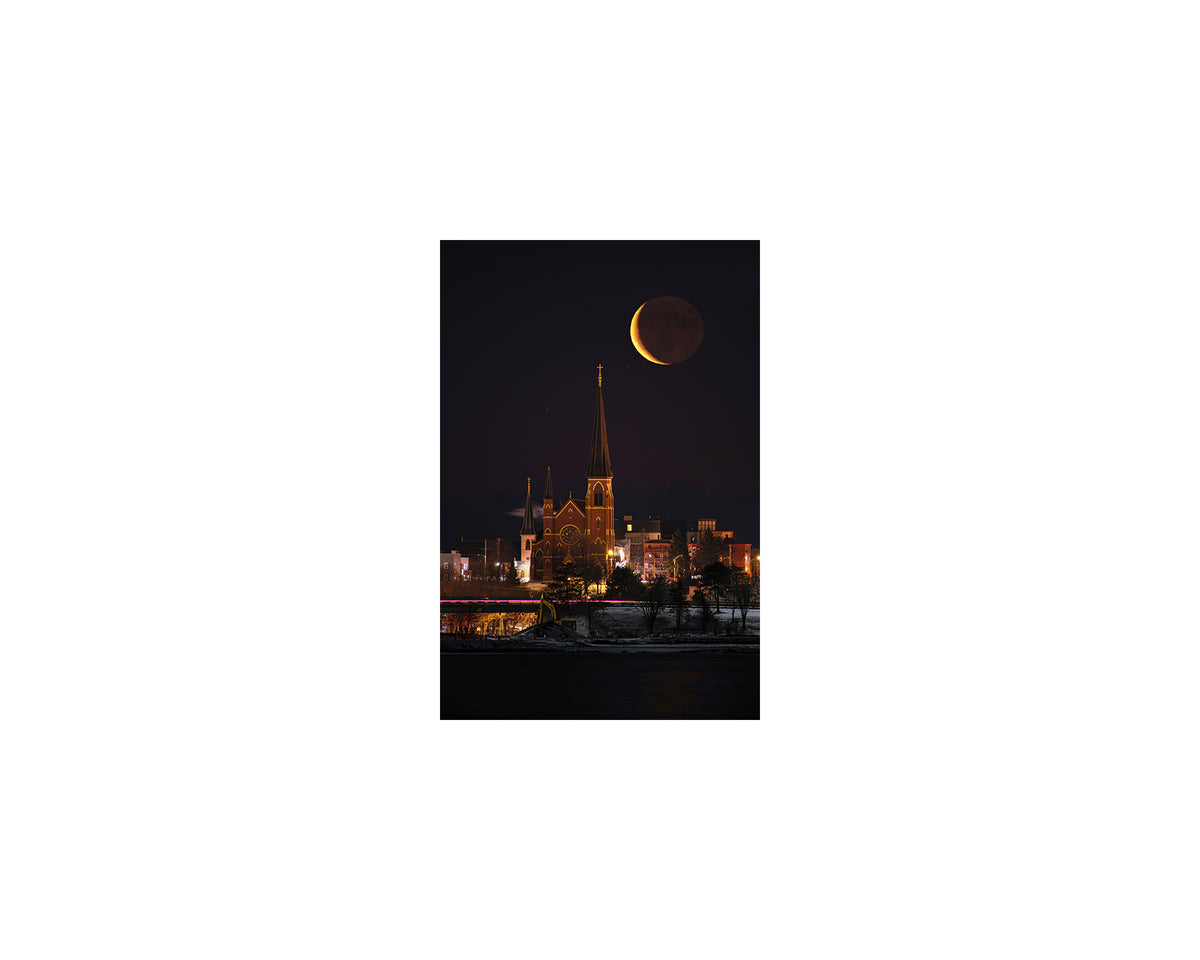 Portland Crescent Moon, February 27 2022