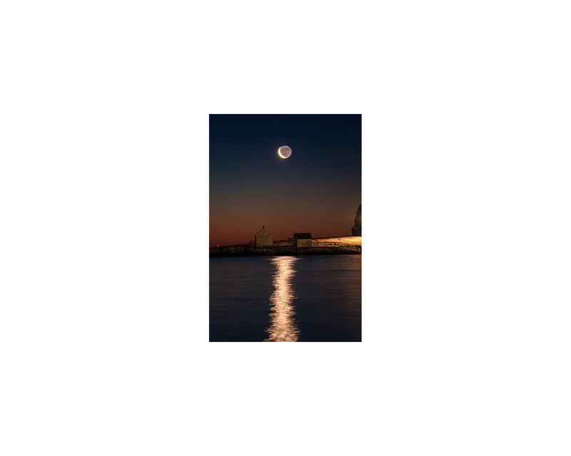 Willard Beach Crescent Moon, January 19 2023